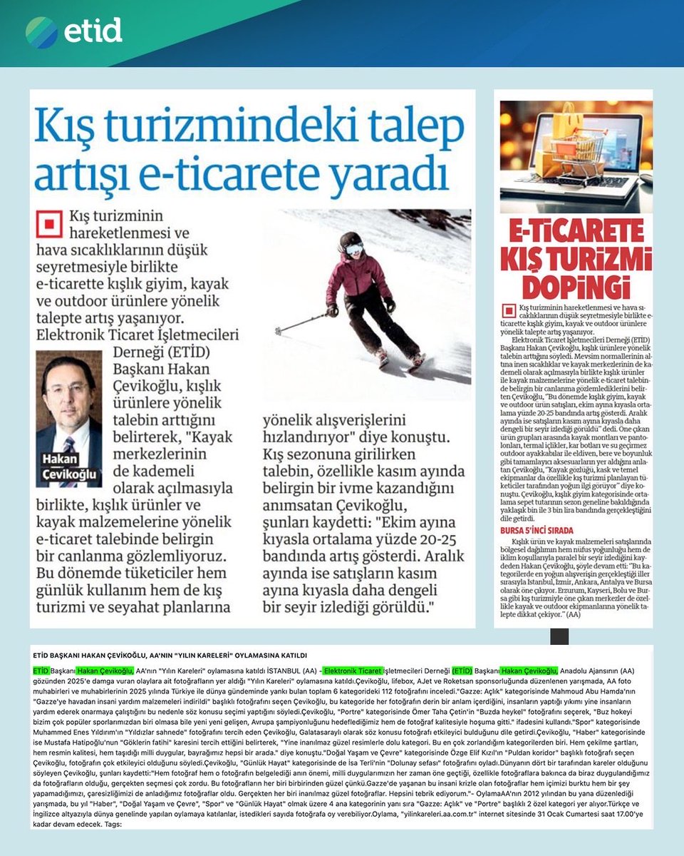 etidorgtr's tweet photo. ETİD olarak Ocak ayında e-ticaret sektörüne yönelik değerlendirmelerimiz çeşitli basın mecralarında yer bulmuştur.

Sektörel gelişmelere katkı sunduğumuz bu açıklamaları “Ocak Ayı Basın Bülteni”nde bilgilerinize sunarız. https://t.co/3WQO2urrMd