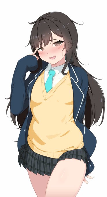 Skebで何度かブルアカの先生を女体化してきたけど、デザインが気になったので改めて描き直し(制服はアヤネのお下がり
…誰だ!? 