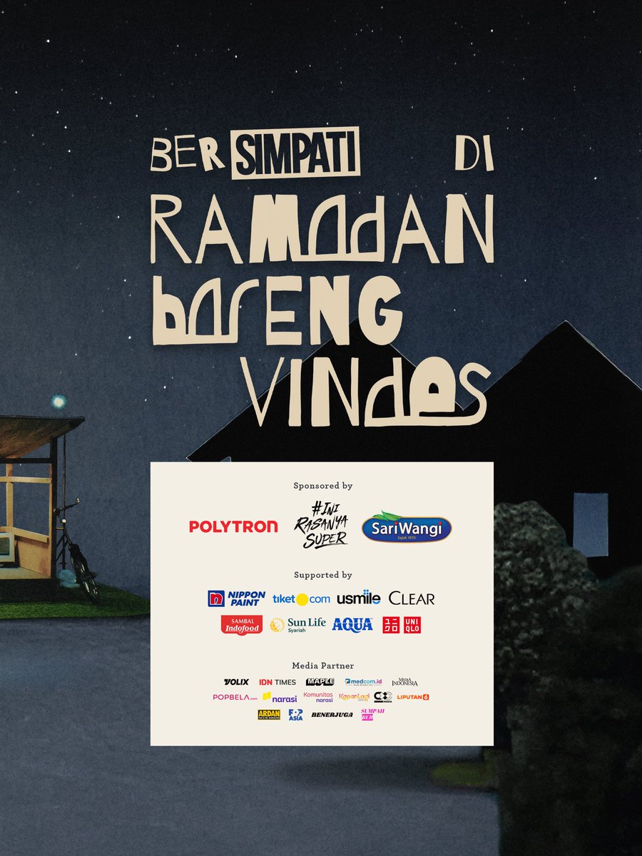 Ramadan Bareng Vindes kembali!

VINDES akan menemani sahur lo bersama:

Indra Jegel | Rigen Rakelna | Vincent Rompies | Deddy Mahendra Desta | Boiyen Pesek | Gita Bhebhita | Hifdzi Khoir | Ebel Cobra | Sastra Silalahi | Ummi Quary | Rhoma Irama | Orkes Pensil Alis

Setiap Senin -