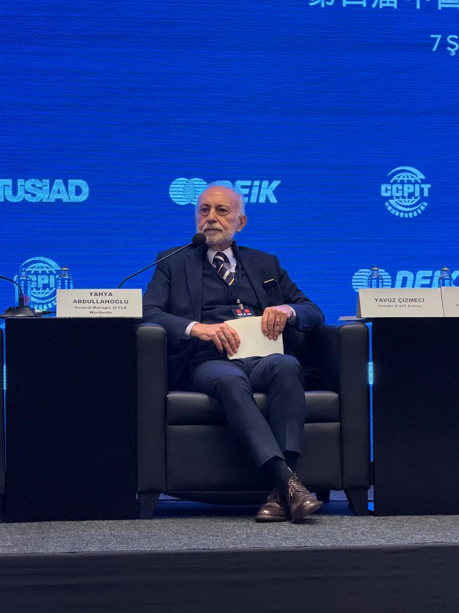 DEİK, TÜSİAD ve Çin Uluslararası Ticareti Destekleme Konseyi (CCPIT) iş birliğinde düzenlenen 3. Türkiye–Çin İş Konferansı’nda Kurucumuz Yavuz Çizmeci konuşmacı olarak yer aldı.

Konuşmasında iki ülke arasındaki iş birliği fırsatlarına, stratejik olarak odaklanılması gereken