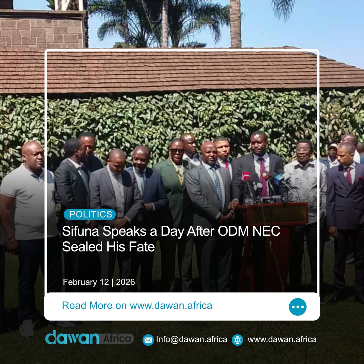DawanAfrica's tweet image. ODM SG Edwin Sifuna speaks out a day after NEC sealed his fate, signaling fresh tensions in the party’s 2027 roadmap. #KenyaPolitics #ODM 

More: shorturl.at/UTjVo