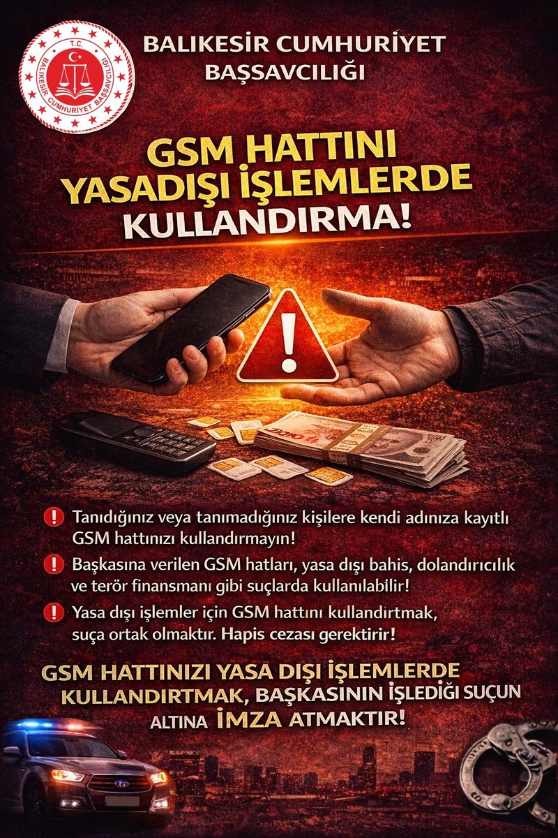 Gençler Dikkat!

Siber Dolandırıcılara Karşı Tedbirli Ol 
IBAN’ını Paylaşma, Tuzağa Düşme 
IBAN’ını 3. Kişilerle Paylaşma, IBAN’ını Kiraya Verme 
Yasadışı Sanal Kumar Oynamaktan Kaçın 
GSM Hattını Yasadışı İşlemlerde Kullandırma