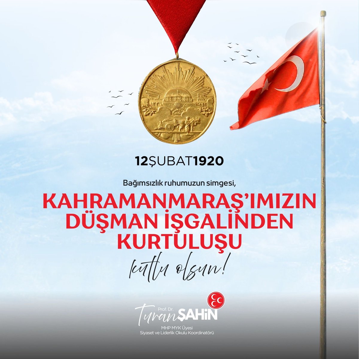12 Şubat 1920
Kahramanmaraş, esareti kabul etmedi.

Esareti reddeden bu aziz millet,
istiklalini canıyla mühürledi.

Başta şehitlerimiz olmak üzere tüm kahramanlarımızı rahmetle anıyorum.
Kurtuluşumuz kutlu olsun. 🇹🇷