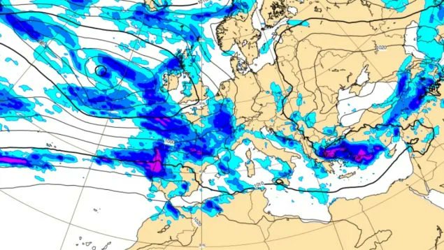 Laoalonso's tweet photo. El tren de borrascas que sacude la península, con menor incidencia de lluvias en la provincia, pero si de viento, también es consecuencia del cambio climático. https://t.co/RF2v43YRhx https://t.co/mY08kE4pyF