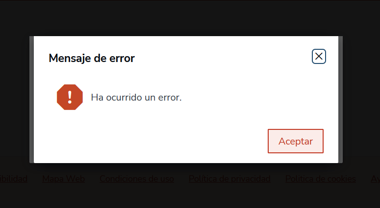 aprenderUXUI's tweet photo. Y siéntete agradecido que te avisan de que hay un error y no te dejan una pantalla en blanco sin nada más... Otro gran ejemplo de usabilidad en la administración pública. https://t.co/EL13OPdRU5
