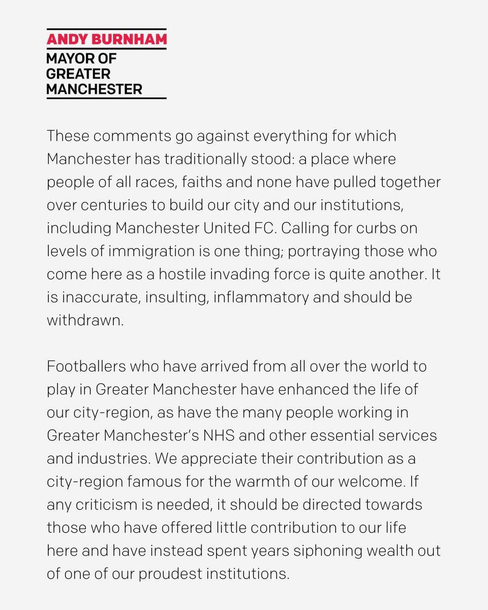 Now stop the regeneration project. The Glazers and Jim must be stopped <a href="/AndyBurnhamGM/">Andy Burnham</a> 

#Glazersout #RatcliffeOut #UnitedIsBroken