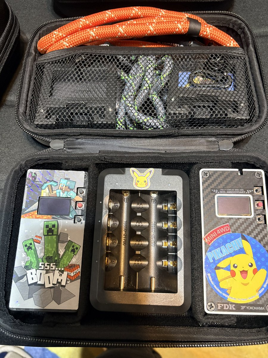 ガジェットケースの入れかた悩ましいけど楽しい😀
#ミニ四駆