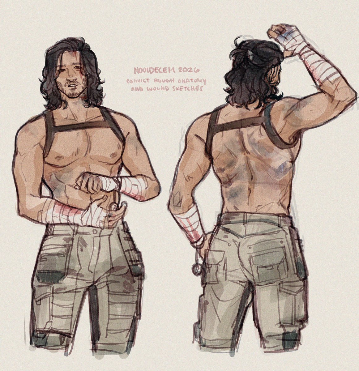 novidecem's tweet photo. that goddamn harness has haunted me (/pos) since january 29th so i decided to draw the convicts bruises/wounds

#ironlung #ironlungfanart #ironlungspoilers https://t.co/qf3yD5XanC