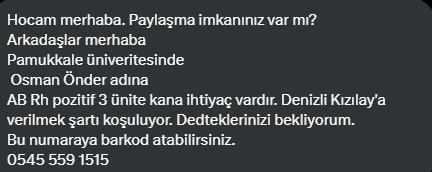 🚨Denizli AB Rh + kan ihtiyacı🚨

Dostlar şunu hızlıca paylaşalım. Beğenelim ve altına yorum yazarak daha fazla kişiye ulaşmasını sağlayalım