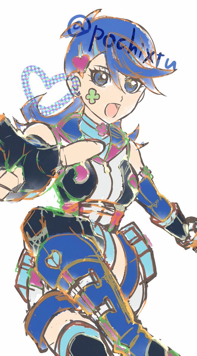 塗りどうしようかなと思い線の色を変えてみるなどしている🤔