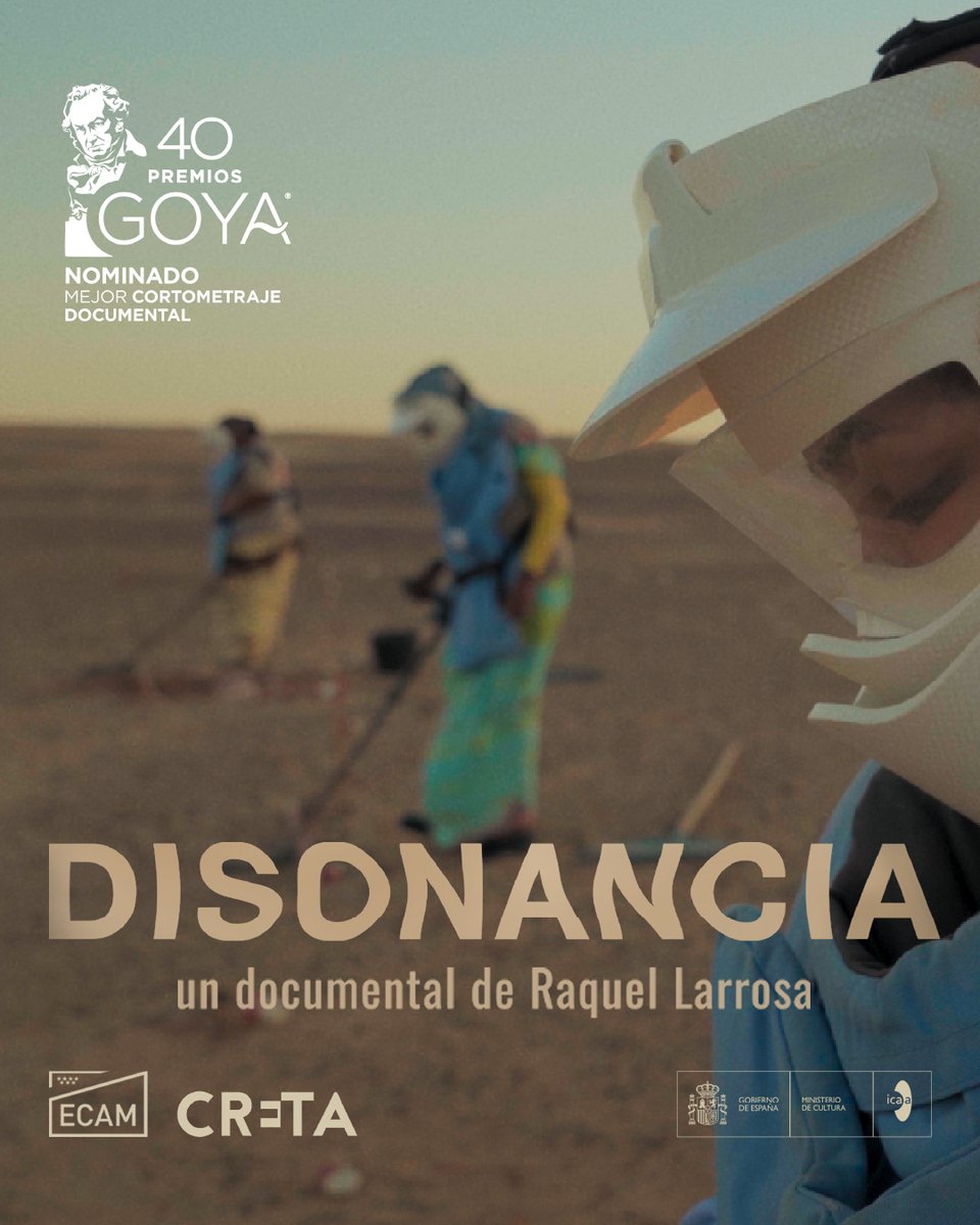 Hace 5 años decidimos acompañar a Fatimetu, Ndoruha y Aicha en su trabajo de desminado 🔥 en el Sáhara Occidental. 

Sabíamos es que su historia merecía ser contada.

Esto es #Disonancia Cortometraje Documental Nominado a los Premios Goya 2026