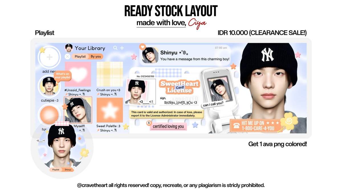 cravetheart's tweet image. bantu repost ya? maaci ‹𝟹

CLEARANCE SALE!

aku mau bersih2 memori ibis, jd layout ready stock yg msh ada aku clearance sale :3

ONLY 10K/EACH FREE RETEXT! (ada 9 layout, lengkapnya bisa scroll ke bawah)

ada isa, wonyoung, sangwon, shinyu, yuha, kya, asa &amp;amp; karina

#zonauang