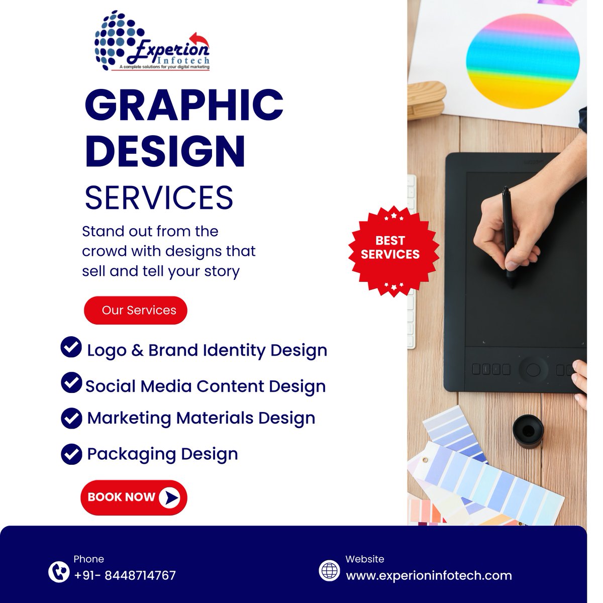 Experionit's tweet photo. Stand out from the crowd with creative designs that speak louder than words
Let’s design something amazing together!
#BrandIdentity #SocialMediaDesign #MarketingDesign #PackagingDesign #CreativeAgency #DigitalMarketing #ExperionInfotech https://t.co/IlUWmm4HeD