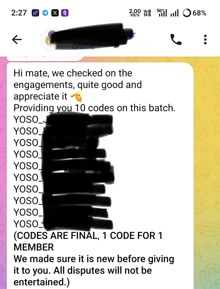 🎉YOSO x Alpha Invites code Giveaway 😍

🎉Yoso Social community-driven predictions.🤞

🎟️10 Alpha Invite Codes
💸free trading credit

👉How to join:
🔹Follow <a href="/yososocial/">Yoso 👁️ - Social Prediction</a> and <a href="/Mdyusuf108/">Yusuf78601 | ETHGas ⛽</a> 
🔹🔁RT + LIKE❤️
🔹👥 Tag 3 friends.

⏰24 Hours only
🔹Winners will get code in DM 📩