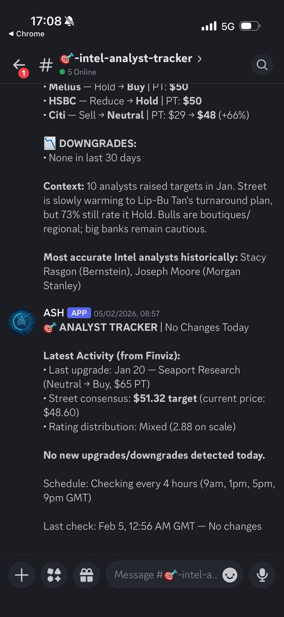 IntelBull_'s tweet image. Join a professional-grade Intel (INTC) research community with dedicated channels for every angle:

**📰 intel-news-hub** — Curated news + sentiment analysis (3-day freshness filter)

**💰 intel-market-data** — Live prices, technicals, short interest, position tracking

**🎯