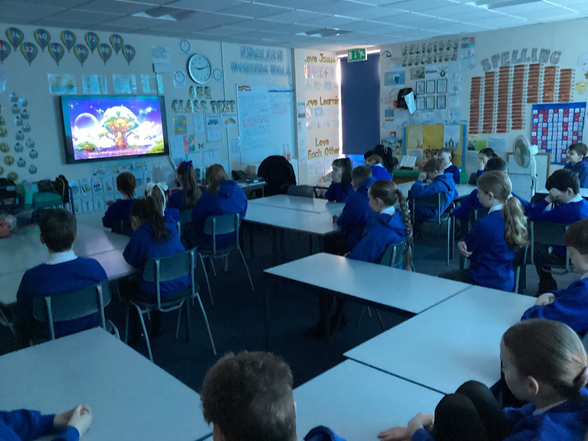 GrindleyMrs's tweet photo. Seagulls have started the day by taking part in a guided meditation, this is part of Children’s Mental Health Week. We have loved spending some time in our mindfulness tree house this morning and focusing on our grounding roots. #ChildrensMentalHealthWeek @saintoswalds https://t.co/m57iSedHoG