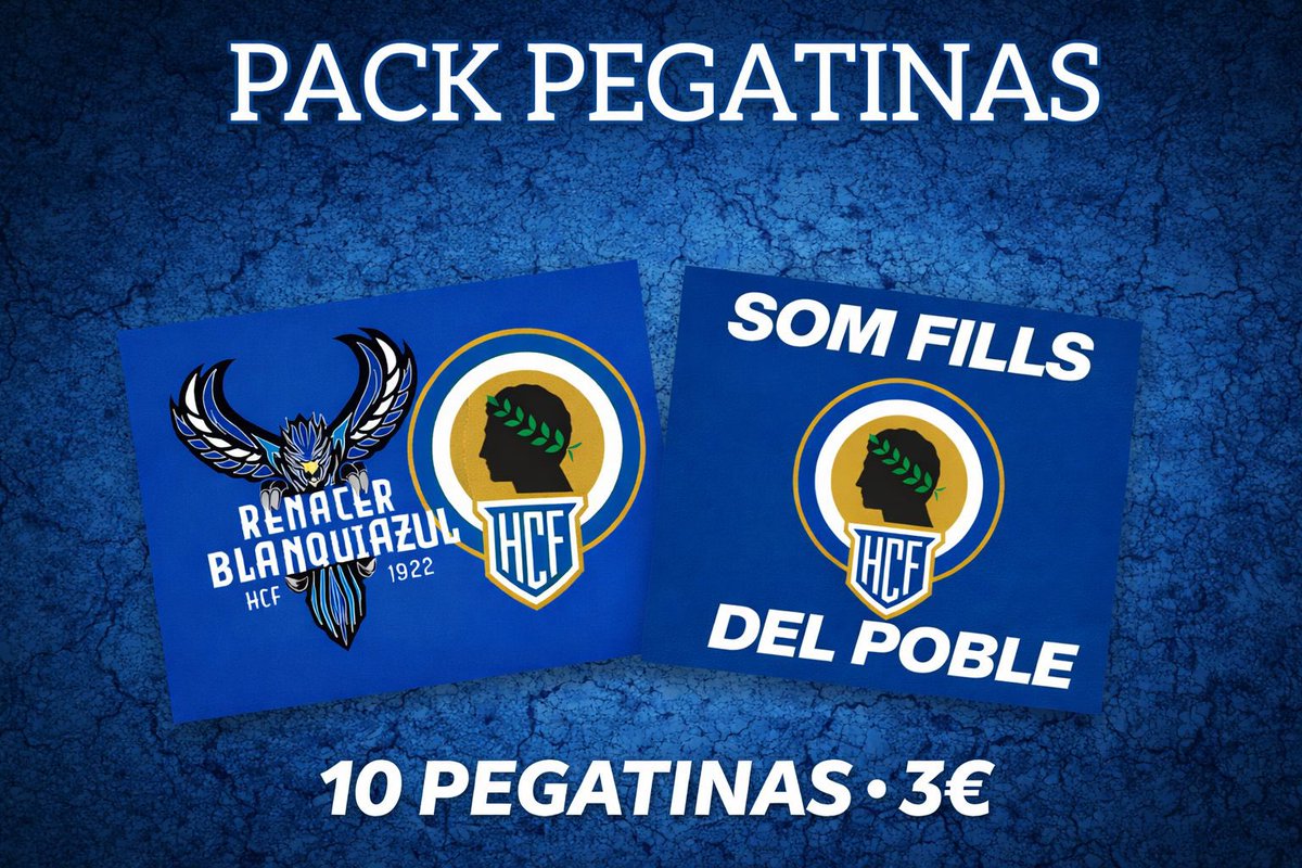 RenacerHCF's tweet photo. Nuevas pegatinas de la peña!⚪️🔵

Si quieres hacerte con ellas y colaborar con nuestra peña, están a la venta a un precio de 3€.

Cada partido del Hércules en casa, nos encontramos desde 2 horas antes del partido en el Bar Dadry’s (Piscinas). https://t.co/4mSyn3YfVg
