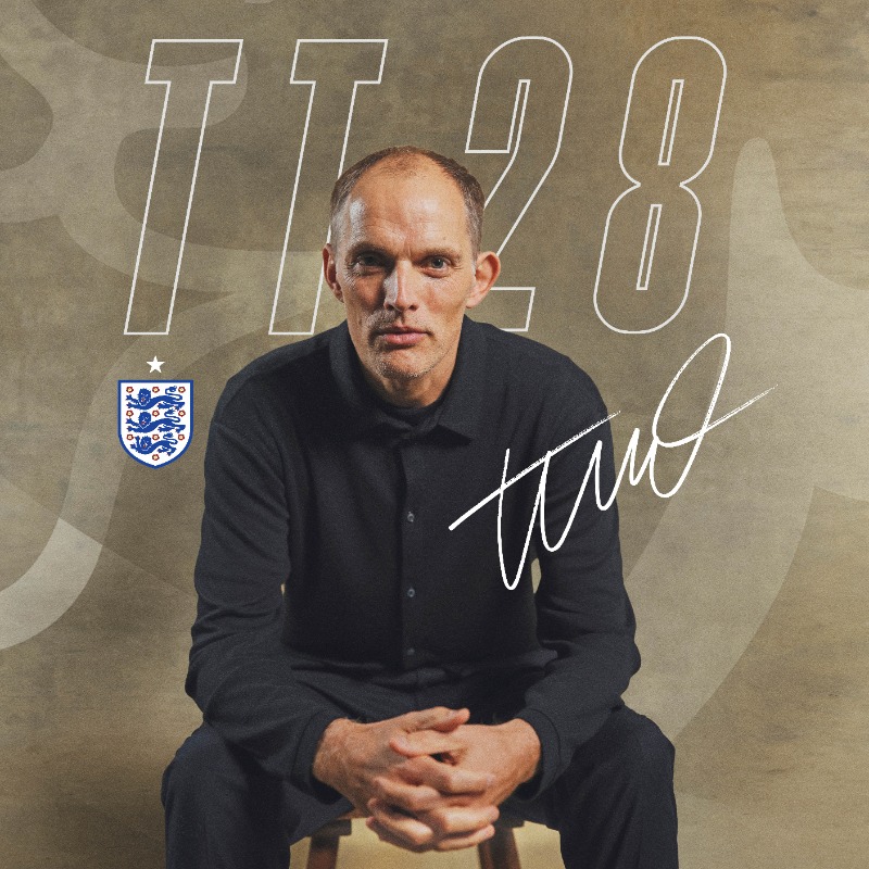 England's tweet photo. Committed to our journey 🏴󠁧󠁢󠁥󠁮󠁧󠁿🦁

Thomas Tuchel will lead our #ThreeLions through to 2028 after signing a new contract!