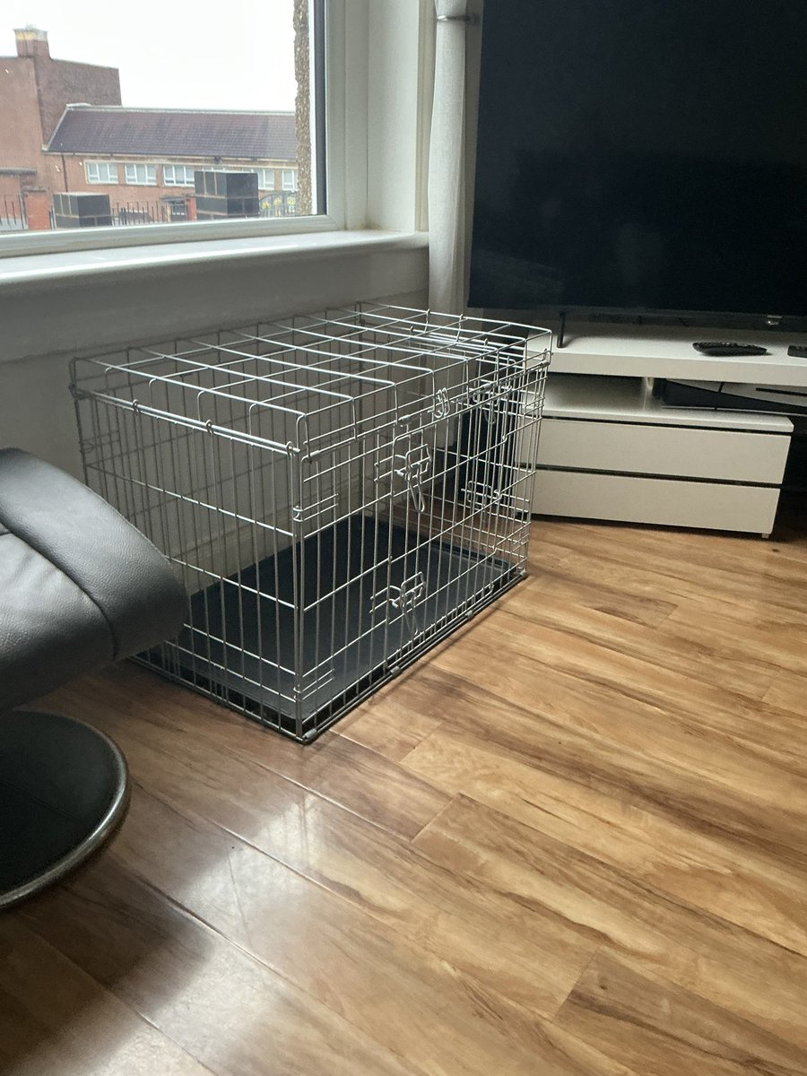 Anybody want a dog cage before I throw it out