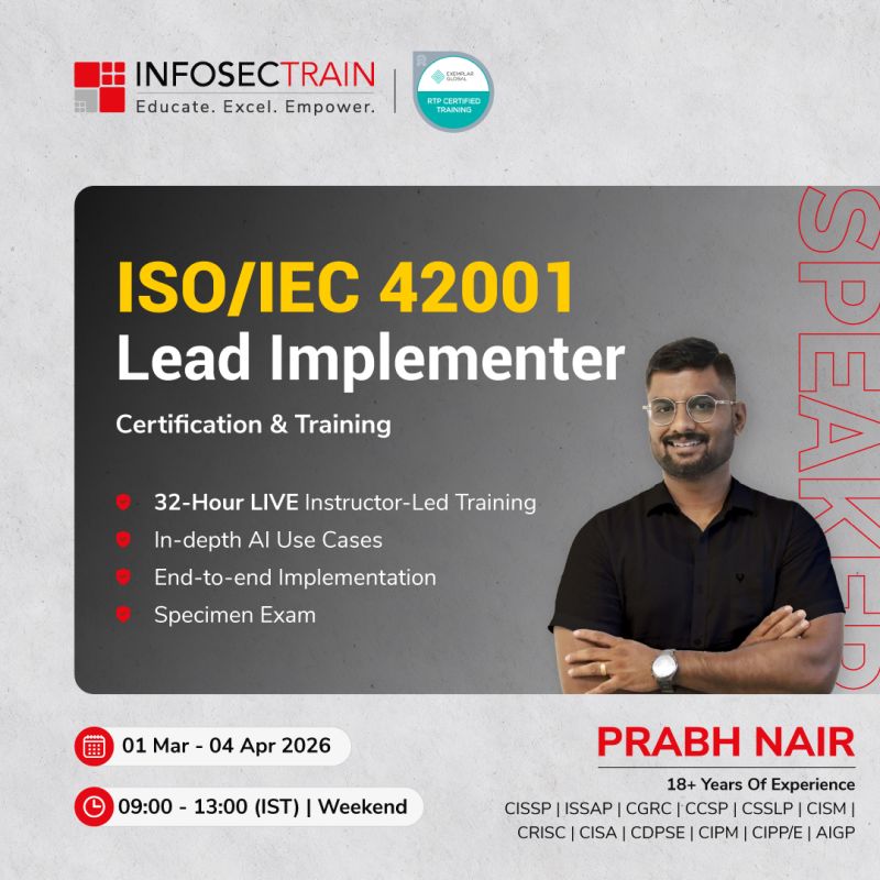 MKandari20235's tweet photo. 𝗜𝗦𝗢/𝗜𝗘𝗖 𝟰𝟮𝟬𝟬𝟭 𝗟𝗲𝗮𝗱 𝗜𝗺𝗽𝗹𝗲𝗺𝗲𝗻𝘁𝗲𝗿 – 𝗖𝗲𝗿𝘁𝗶𝗳𝗶𝗰𝗮𝘁𝗶𝗼𝗻 𝗧𝗿𝗮𝗶𝗻𝗶𝗻𝗴

📅 𝟬𝟭 𝗠𝗮𝗿𝗰𝗵 – 𝟬𝟰 𝗔𝗽𝗿𝗶𝗹 𝟮𝟬𝟮𝟲
🕘 𝟬𝟵:𝟬𝟬 – 𝟭𝟯:𝟬𝟬 (𝗜𝗦𝗧) | 𝗪𝗲𝗲𝗸𝗲𝗻𝗱

Enroll now- https://t.co/66NFyUANju

#LI #LeadImplementer #InfosecTrain https://t.co/BPDQLLsl4G