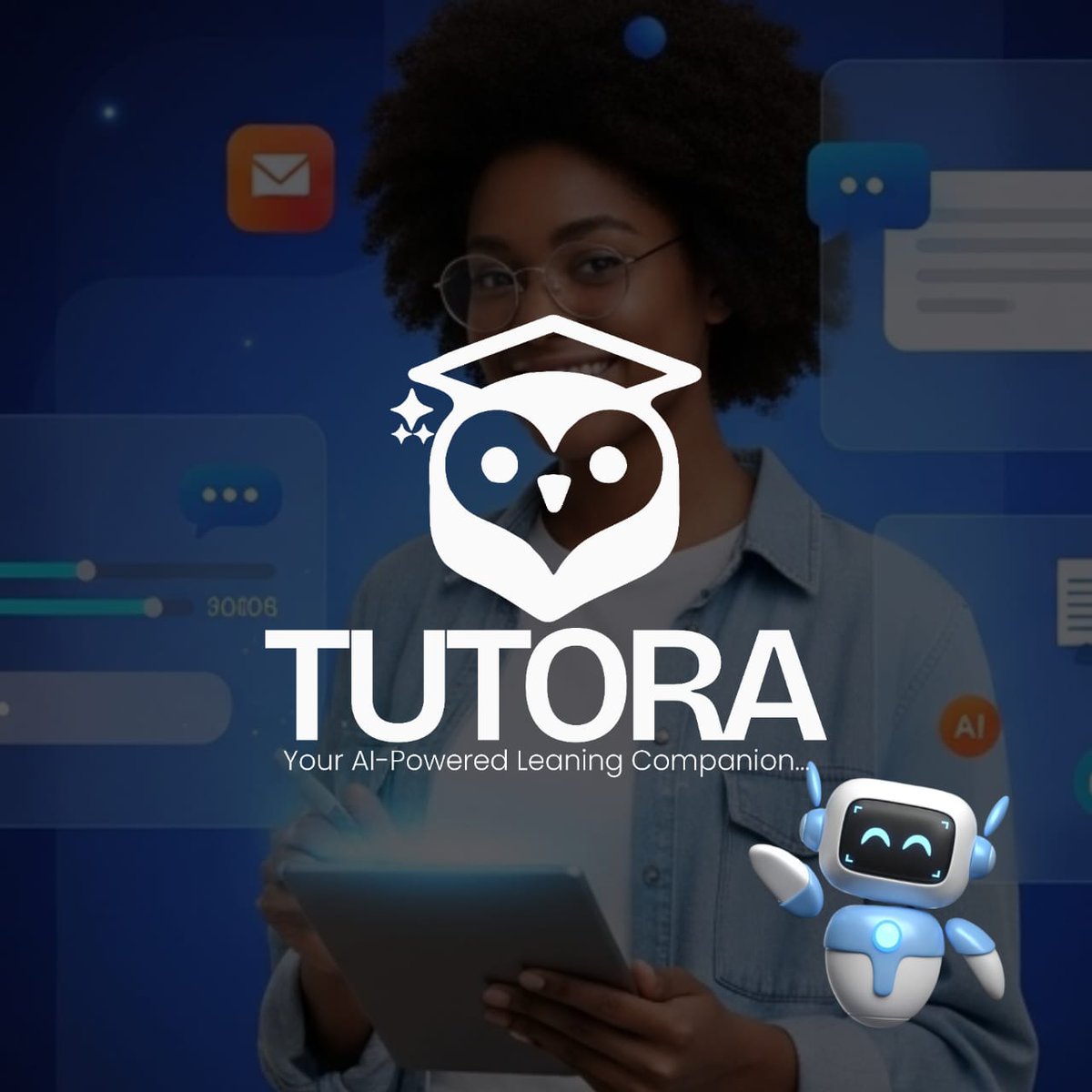 Holubright1's tweet photo. As a creative, I love projects that don’t just “look good”  they communicate clearly and convert confidently.

Introducing Tutora Your AI-Powered Learning Companion.

The goal?
Design a visual identity that feels:  Smart but friendly
• Tech-driven but human
• Modern yet simple https://t.co/yw3LUD0WoN