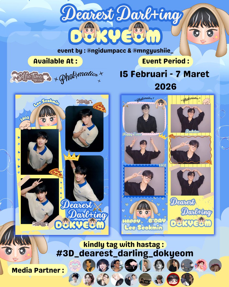 ՞ᰔᩚ𝐃𝐞𝐚𝐫𝐞𝐬𝐭, 𝐃𝐚𝐫𝐥+𝐢𝐧𝐠, 𝐃𝐨𝐤𝐲𝐞𝐨𝐦ᰔᩚ՞

Dokyeom Birthday Frame Event by <a href="/ngidumpacc/">𝒔𝒉𝒖𝒂𝒂𝒌𝒐𝒐♡ | 𝒄𝒂𝒍𝒍 𝒎𝒆 *𝒂𝒏𝒈𝒈𝒊𝒊𝒊*</a>

📍 Photomatics &amp; Selfie Time (Details on thread)
🗓️ 15 Februari - 7 Maret 2026

Capture your moments &amp; tag me with hashtag
 #3D_dearest_darling_dokyeom
