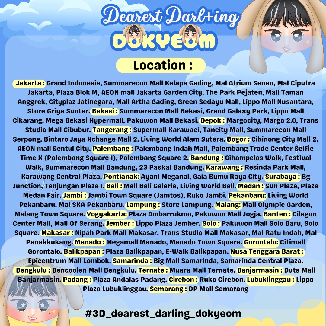 ՞ᰔᩚ𝐃𝐞𝐚𝐫𝐞𝐬𝐭, 𝐃𝐚𝐫𝐥+𝐢𝐧𝐠, 𝐃𝐨𝐤𝐲𝐞𝐨𝐦ᰔᩚ՞

Dokyeom Birthday Frame Event by <a href="/ngidumpacc/">𝒔𝒉𝒖𝒂𝒂𝒌𝒐𝒐♡ | 𝒄𝒂𝒍𝒍 𝒎𝒆 *𝒂𝒏𝒈𝒈𝒊𝒊𝒊*</a> &amp; <a href="/mgyushiie_/">ʜᴀɴᴀ</a>

📍 <a href="/selfietimeid/">Selfie Time ID</a> (Details on poster)
🗓️ 22 Februari - 7 Maret 2026

Capture your moments &amp; tag me with hashtag
 #3D_dearest_darling_dokyeom