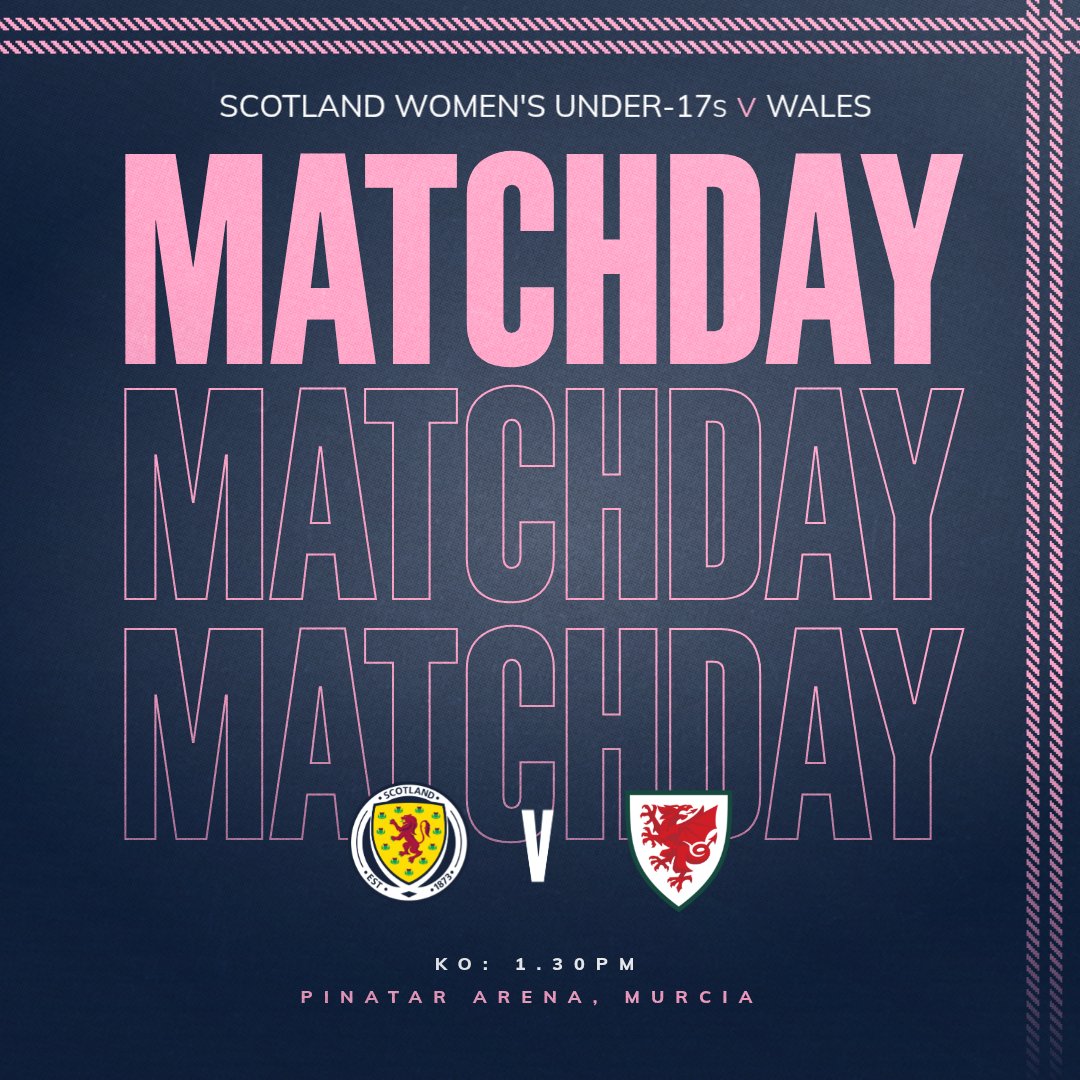 #SCOW17s | Our Women's Under-17s face Wales this afternoon 👏

🆚 Scotland v Wales
⏰ 1.30pm
🏟️ Pinatar Arena, Murcia
📺 Live on Scotland National Team YouTube channel
➡️ Preview: scotfa.co/w17feb26

#YoungTeam