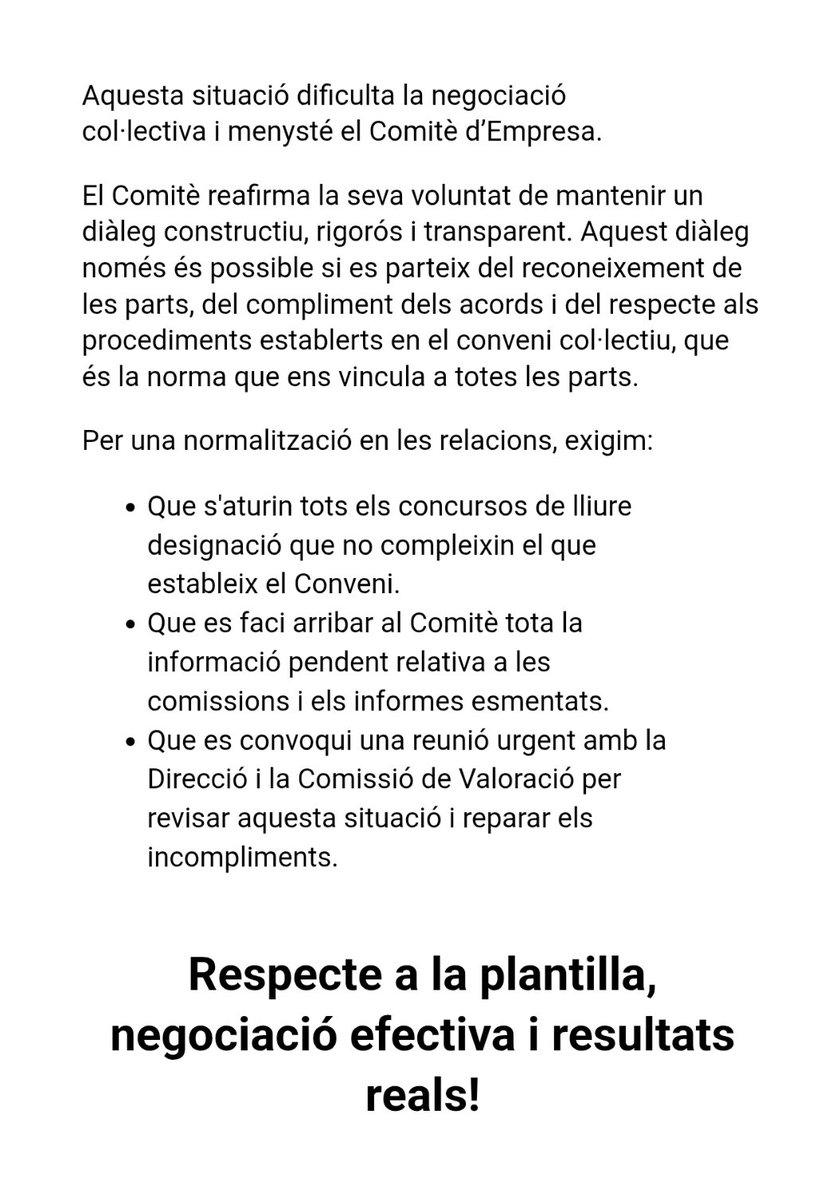 Comitè Empresa TV3 tweet media