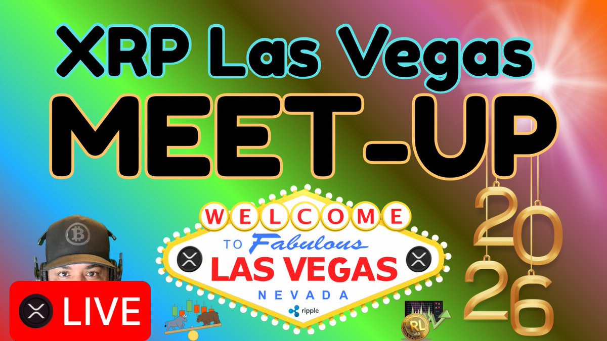 XRP Las Vegas Meet-Up 2026.. ⭐️🎊🤝🔥🥂 (( LIVE )) w/ Six8Jay 💯 Crypto News, XRP, BTC, Altcoins, Charts &amp; Markets &amp; More!!! youtube.com/@six8jay_crypt…  📺  We’re going **LIVE** 🚨🔥 (( TODAY 2/12/25 )) 🔥🚨 @ 12pm PST / 3pm EST 👕 C4L Merch: redbubble.com/people/Crypto4… C4L 📲 Telegram: