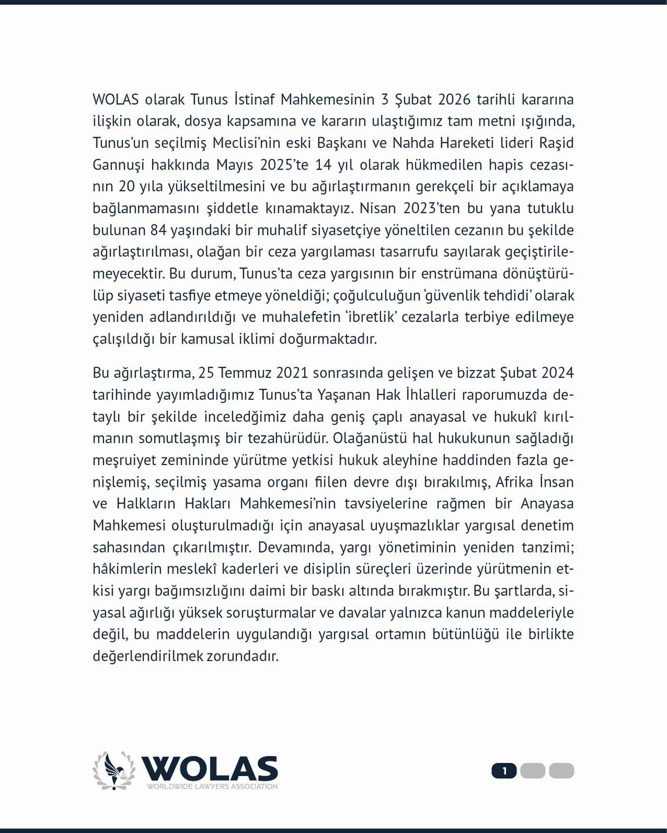 WOLAS - Yeryüzü Avukatları Derneği tweet media