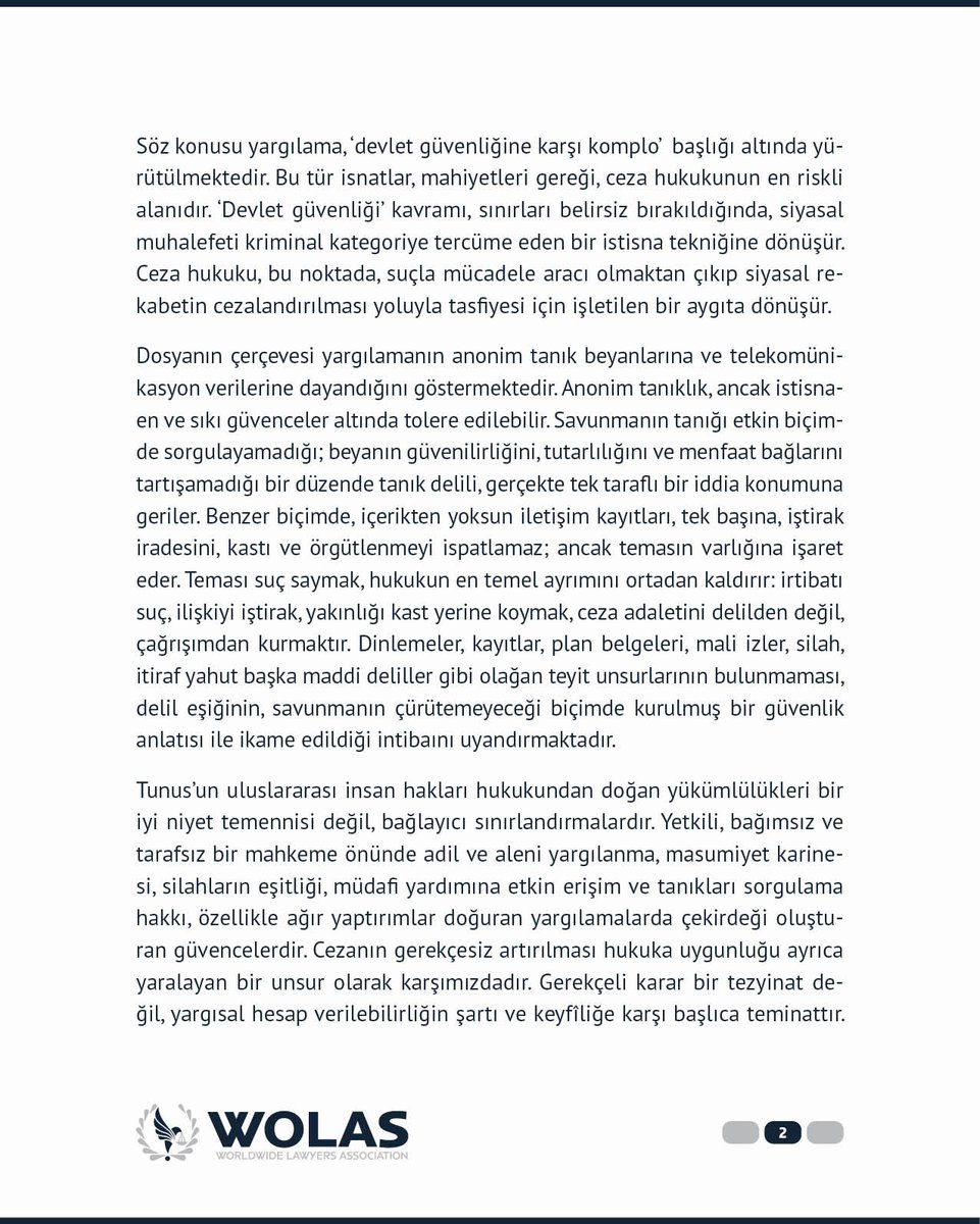 WOLAS - Yeryüzü Avukatları Derneği tweet media