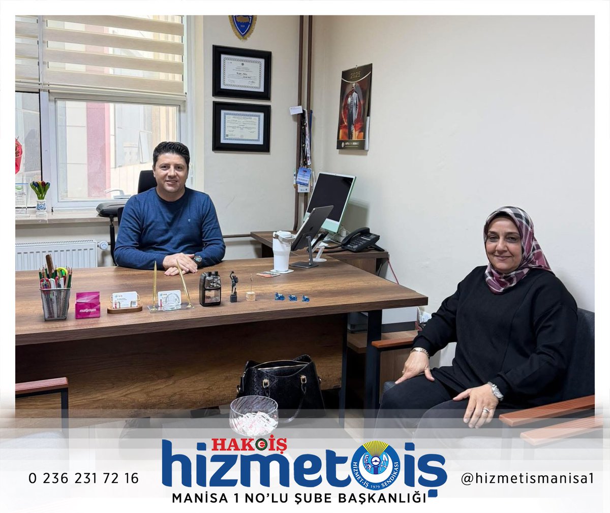 hizmetismanisa's tweet photo. Şube Başkan Yardımcımız ve Ev İşçileri Bölge Koordinatörümüz Sayın Özlem Akın, Manisa Celal Bayar Üniversitesi Dr. Öğr. Üyesi Sayın Ergün Metin’i Ev İşçileri Projemiz kapsamında ziyaret ederek proje hakkında istişarelerde bulundu.
#Hakis #Hizmetis #Evİşçileri https://t.co/CCwWOIUBUT