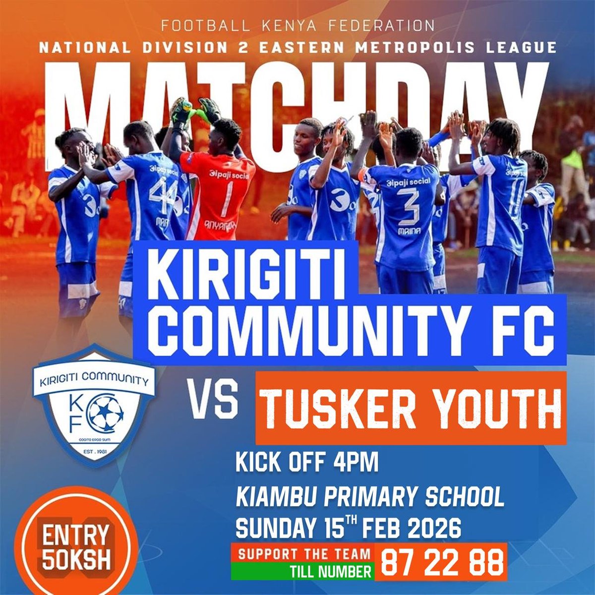 Another match day live at home, our fans maintain a good haircut though....

#InGodWeTrust
#WeAreKirigitiCommunity
Cogito Ergo Sum!
#WePushOn #FootballKE