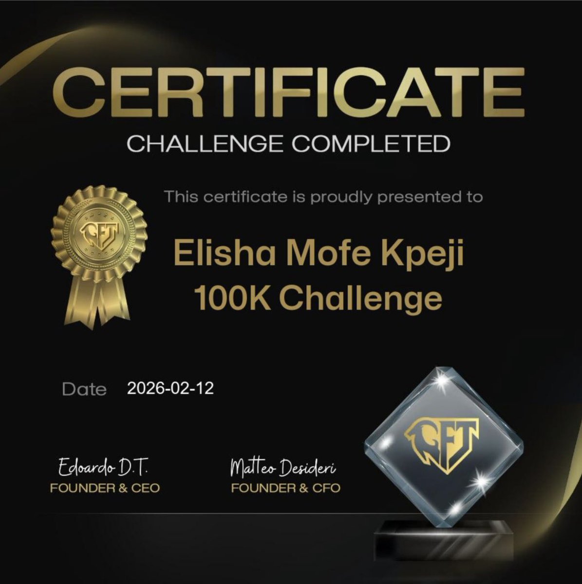 100K Challenge Completed ✅
Grateful for the journey and the growth. Another milestone unlocked.
Total funding secured in 2026 so far: $250K Next target: $1M 🎯
We keep building. We keep improving. We keep winning.
@goatfunded