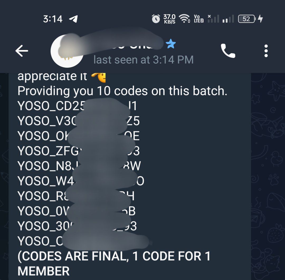 🔥🪂 YOSO Invite Code Giveaway

Got 10 invite codes straight from the <a href="/yososocial/">Yoso 👁️ - Social Prediction</a> team 👀
Giving them away to the community

How to enter 👇
1️⃣ Follow <a href="/onlinesupportrk/">Online Support</a> + <a href="/yososocial/">Yoso 👁️ - Social Prediction</a>
2️⃣ Join Telegram:
👉 t.me/onlinesupportrk 
👉 t.me/yoso_social
3️⃣ Like ❤️ + RT ♻️ + Tag