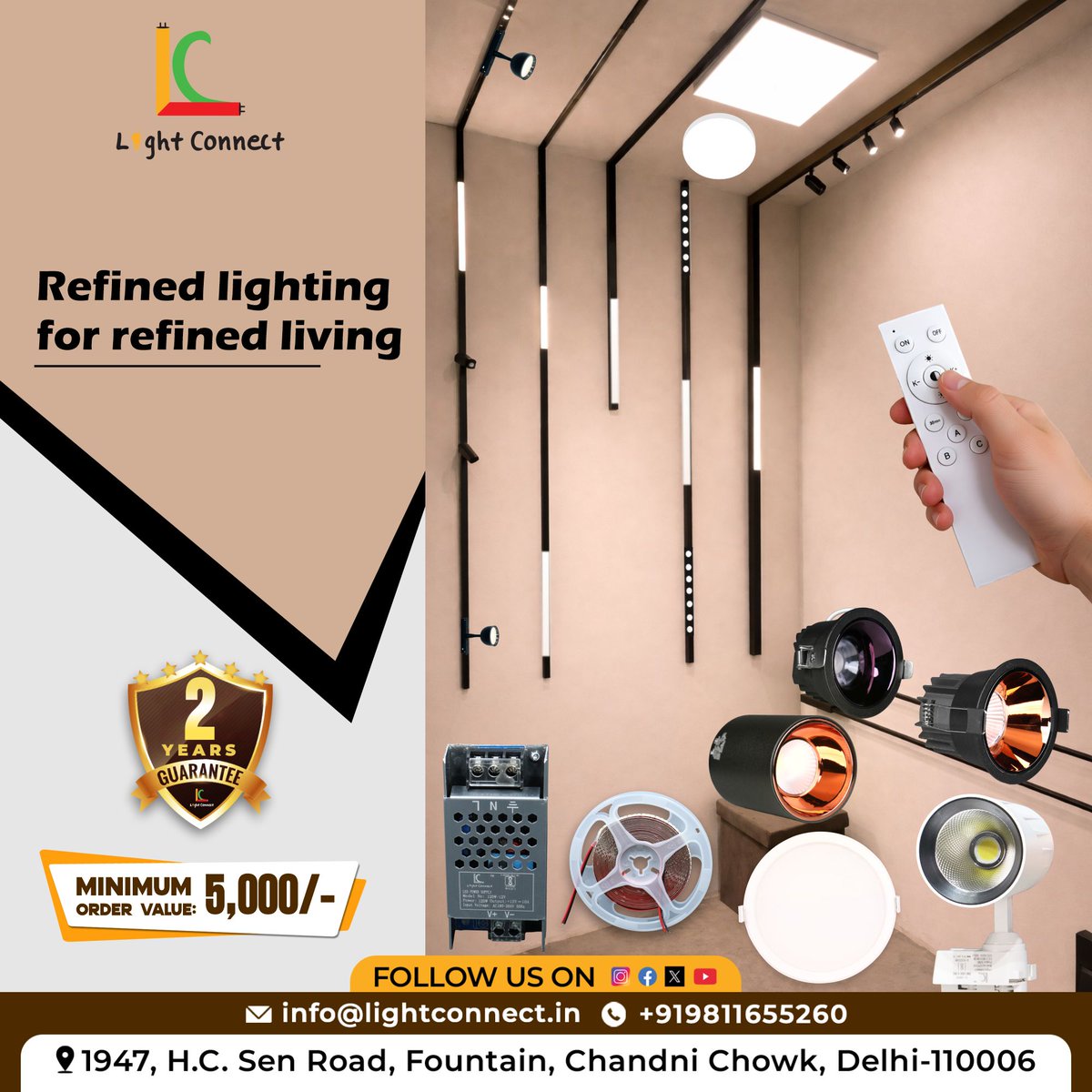 LightConne95231's tweet image. ✨ Refined Lighting for Refined Living

Premium LED panels, COB lights, strips &amp;amp; more.
✔ 2 Years Guarantee
✔ Min. Order ₹5,000
📍 Chandni Chowk, Delhi
📞 +91 9811655260
#LightConnect #LEDLighting #DelhiBusiness #LightingSolutions #InteriorLighting