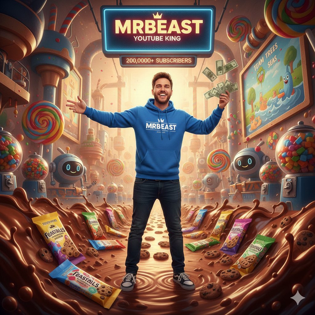 जिमी डोनाल्डसन, जिन्हें दुनिया 'मिस्टर बीस्ट' के नाम से जानती है, 

आज के डिजिटल युग के सबसे प्रभावशाली व्यक्तित्वों में से एक हैं।

 7 मई 1998 को अमेरिका के कंसास में जन्मे जिमी ने महज 13 साल की उम्र में अपना यूट्यूब सफर शुरू किया था।

 आज वे न केवल दुनिया के सबसे ज्यादा