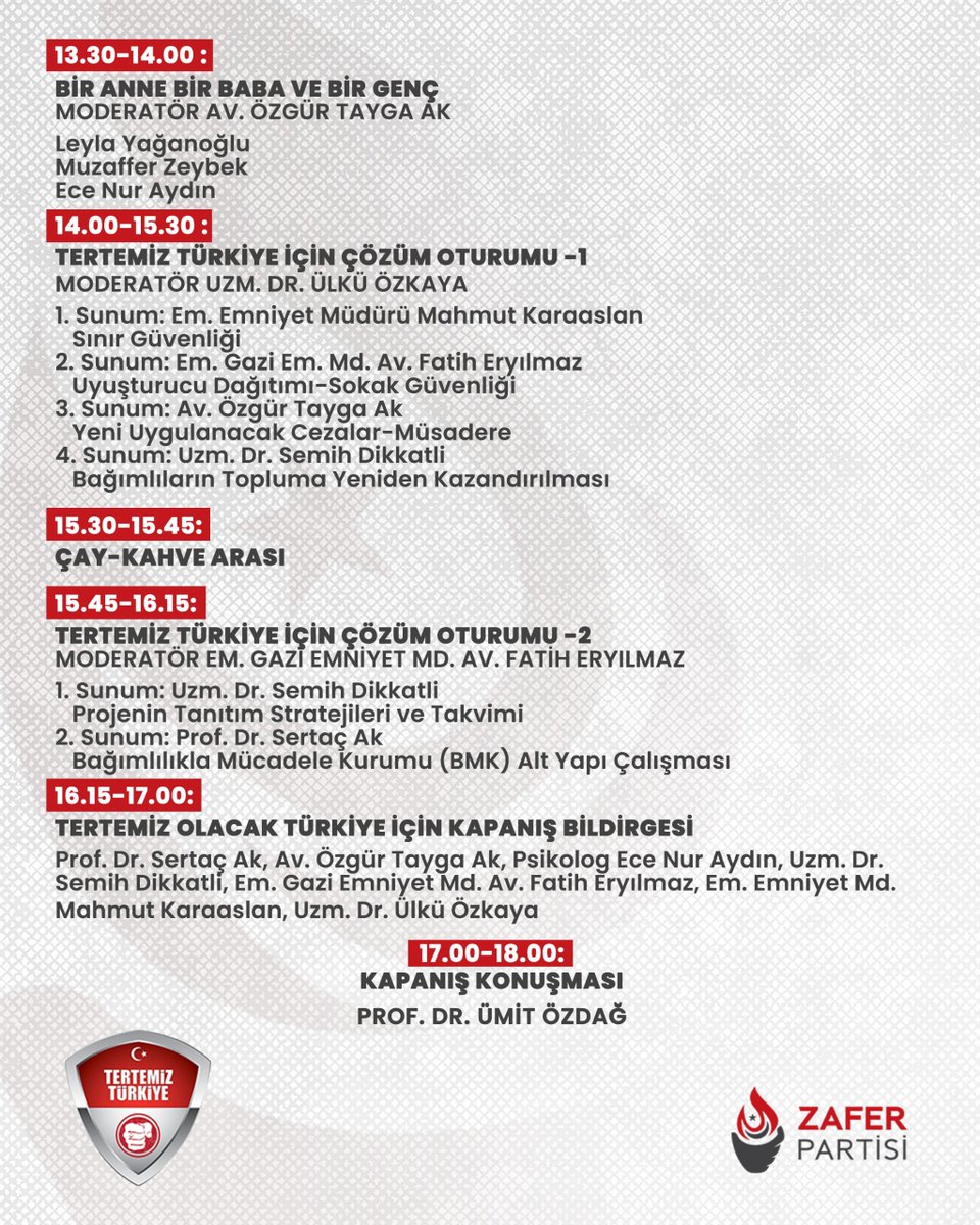 Vatan toprağını korumak sadece sınırda değil, evlatlarımızı hedef alan zehir tacirlerine karşı mücadeleyle başlar!

Sadece sorunu konuşmaya değil; sınır güvenliğinden yeni ceza yasalarına kadar "Tertemiz Türkiye" için somut çözüm yollarımızı açıklamaya geliyoruz.

Geleceğimizi