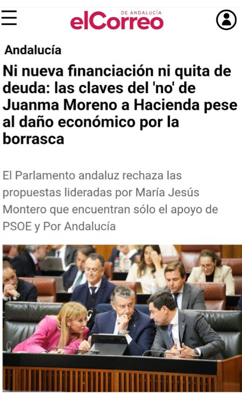 El PP Andaluz dirá que no hay dinero para los servicios públicos.

Negativa a la quita de deuda: 18.791 millones, más intereses de aprox. 2.655 millones.
Negativa a la nueva financiación autonómica: 4.850 millones de euros adicionales + 950 millones del fondo de nivelación.