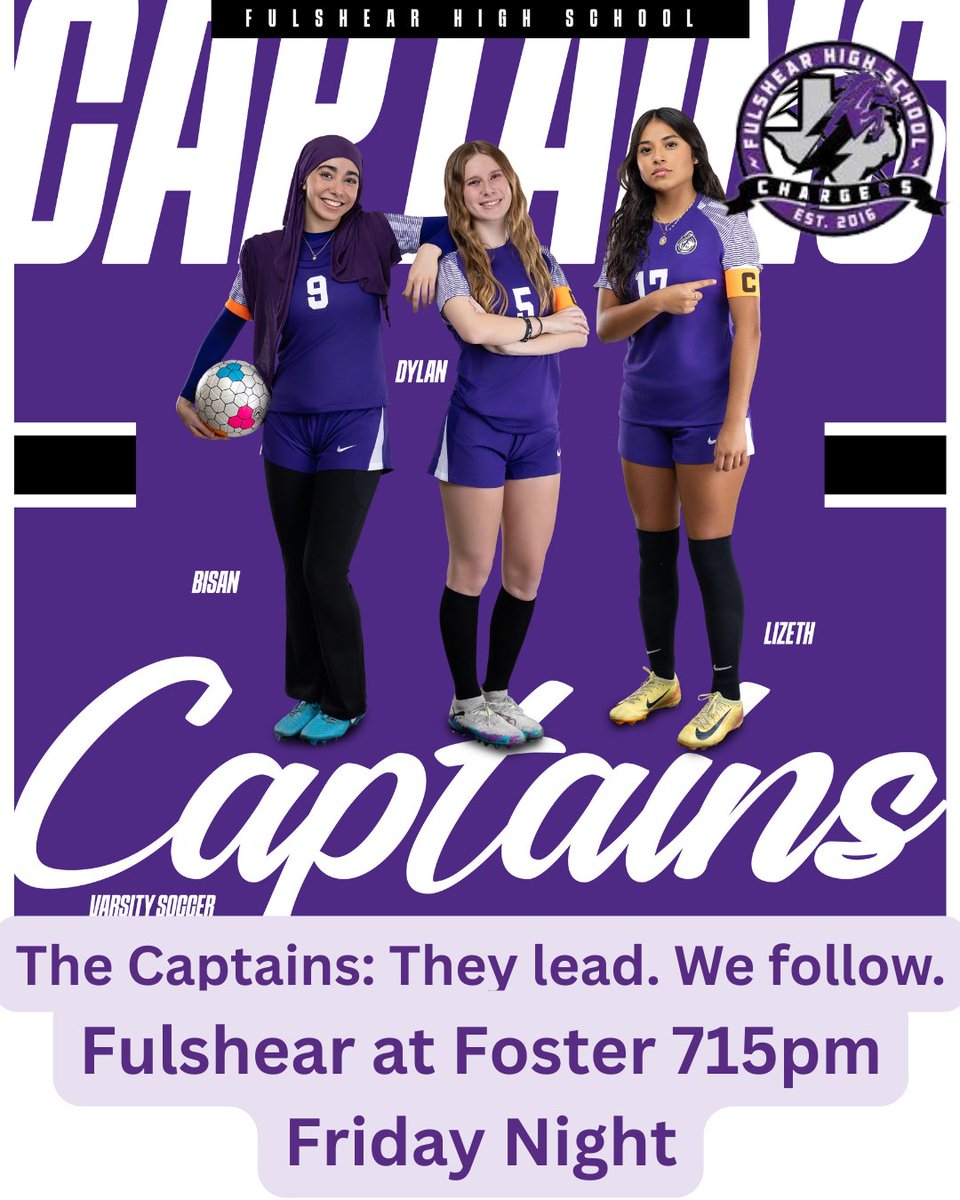 GirlsSoccerCFHS's tweet photo. The Chargers are back in action Friday night. We head a few miles south to take on @FosterSoccer . 715pm kickoff. Put on your purple and come back the Chargers! #PurpleReign #CommitmentDisciplineRespect #April11 https://t.co/LODyJEUPlT