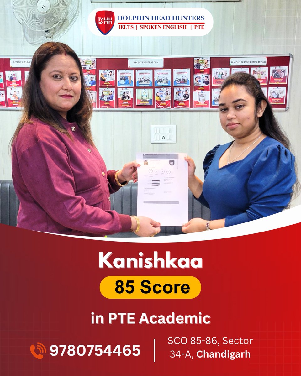 Proud moment at Dolphin Head Hunters ✨

Kanishka Kapoor scored 85 in PTE and received our Certificate of Excellence. Hard work, right strategy, real results.

📞 +91 9780754465
🌐 dolphinheadhunter.com
#PTE #PTEScore #PTECoaching #StudyAbroad