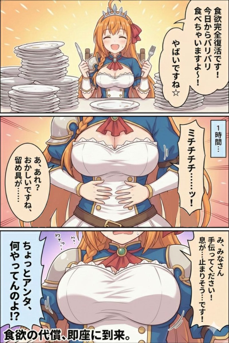 ペコリーヌ　暴食の代償 漫画(1/4)
#プリコネR