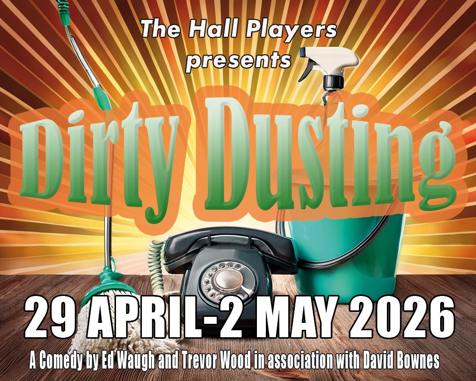 PrestonPlayhous's tweet photo. Three cleaners turn a mop cupboard into a chat line. Hilarity, wrong numbers, and a lot of northern grit. Dirty Dusting by @HallPlayers  at Preston Playhouse, 29th April-2nd May. Box Office 0333 666 3366. Instant tickets: https://t.co/Szrg0hokDZ https://t.co/ENW3zfyLWs