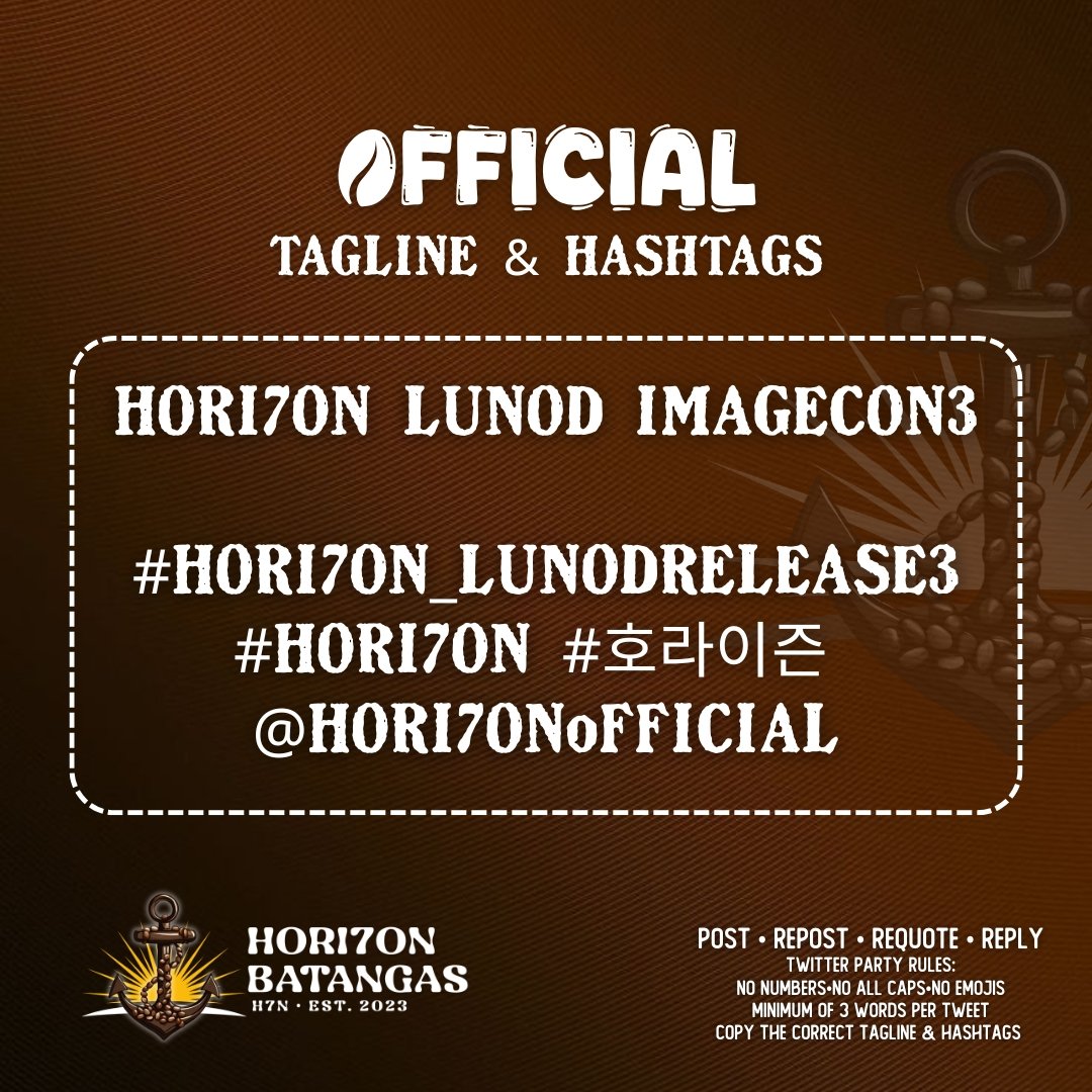 [📣] Remember to follow the TP rules and give it your all. Let's take this worldwide!

02/12 (Thursday) - IMAGE CONCEPT 3 | 6:00pm

HORI7ON LUNOD IMAGECON3

#HORI7ON_LUNODRelease3
#HORI7ON #호라이즌 
<a href="/HORI7ONofficial/">HORI7ONofficial</a>
