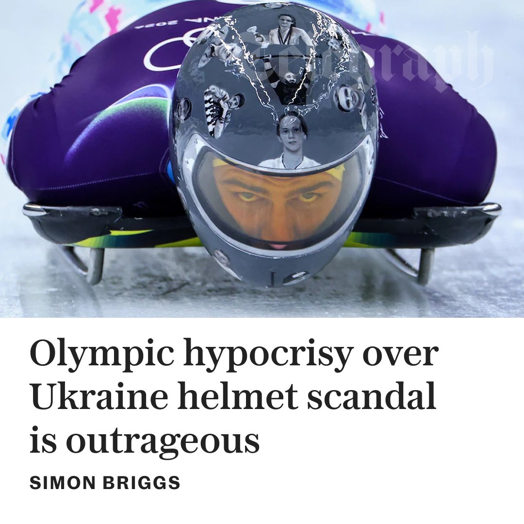 ✍️ 'This is not politics. This is pure evil,' writes <a href="/simonrbriggs/">Simon Briggs</a>. 

'And while Ukraine continues to shake under daily bombardment from Russian drones, Heraskevych should have the right to salute the fallen.'

Read the column ⬇️
telegraph.co.uk/winter-olympic…