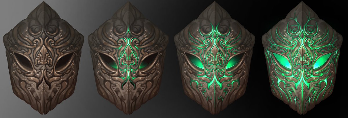 Little peak at our characters mask in high def

#Gamedev #Gameplay #Indie #metroidvania