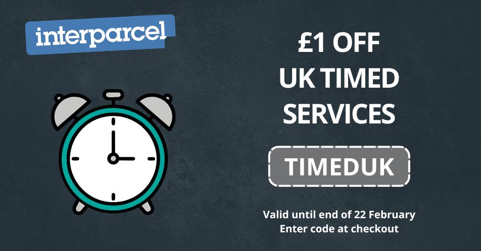 interparcel's tweet image. ⏱️ Beat the clock with £1 OFF UK timed delivery!

Use code "TIMEDUK" at checkout
⏳ Ends 22nd Feb (inclusive)

uk.interparcel.com/quote

#DeliveryDeals #ukshipping