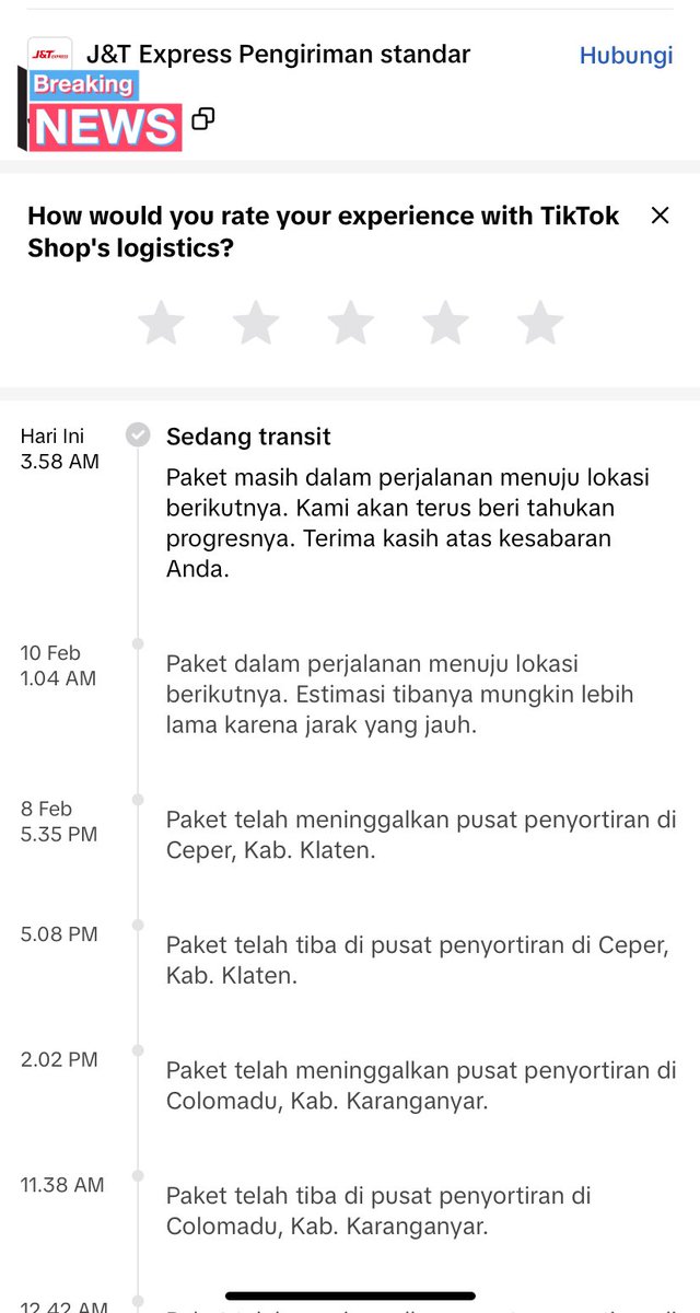 udh di klaten sejak tgl 8 kok bisa sampe tgl 12 ga sampe2🙃🙃🙃 <a href="/jntexpressid/">J&T Express Indonesia</a>