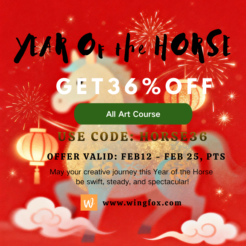 XuXuyuntsing's tweet photo. Heads up: tomorrow is our last working day before the Chinese New Year holiday.  May your render times be short, your inspiration run long, and your auto-save always work.  Oh, we're sneaking in one last promotion before the Year of the Horse gallops in. 36% off. Code: HORSE36🥳 https://t.co/BLAOdqCvHK